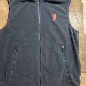 Navy Blue Wearguard Fleece Vest with Kenworth logo mens L